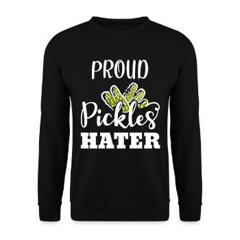 Proud Cucumber Hater Anti-Vegan Food Rel - Unisex Sweatshirt - black - Front - Alina (178cm) & Michal (187cm)