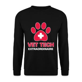 Vet Tech Extraordinaire Pet Medicine Fur Doctor G - Unisex Sweatshirt - black - Front - Alina (178cm) & Michal (187cm)