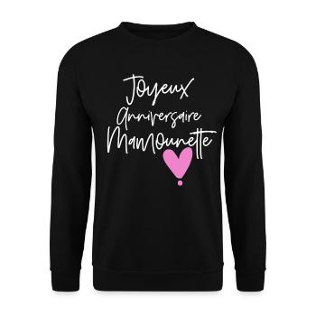 Joyeux anniversaire maman - Sweat-shirt Unisexe - noir - Devant - Alina (178cm) & Michal (187cm)