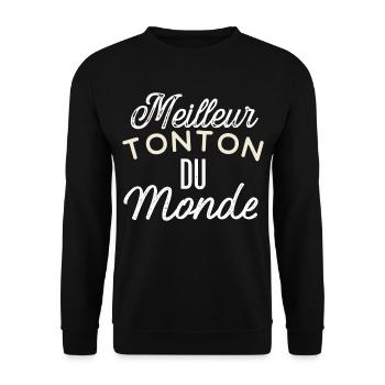 Meilleur tonton du monde - Sweat-shirt Unisexe - noir - Devant - Alina (178cm) & Michal (187cm)