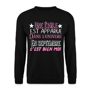 Queens are born in september - Sweat-shirt Unisexe - noir - Devant - Alina (178cm) & Michal (187cm)
