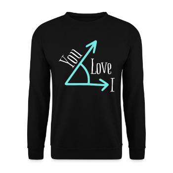 I love you - Sweat-shirt Unisexe - noir - Devant - Alina (178cm) & Michal (187cm)