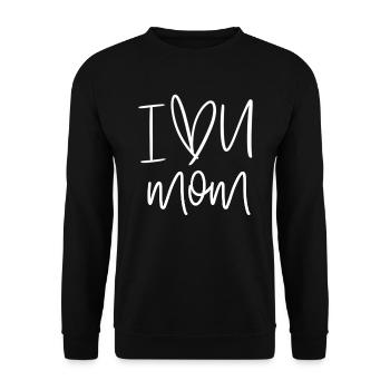 Ich hab dich lieb, Mama - Unisex Pullover - Schwarz - Vorne - Alina (178cm) & Michal (187cm)