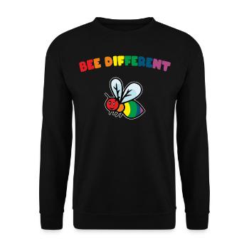 LGBT Rainbow Gay Homosexuality be different - Unisex Sweatshirt - black - Front - Alina (178cm) & Michal (187cm)