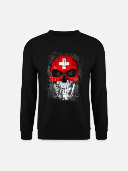 Totenkopf Schweiz - Unisex Pullover - Schwarz