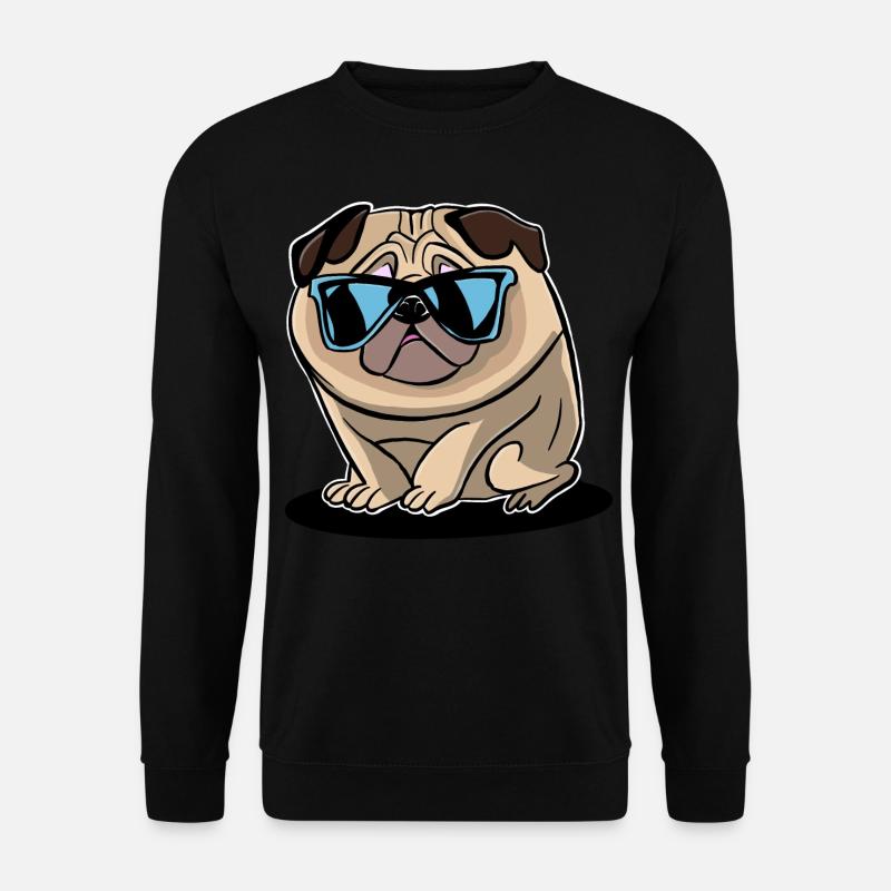 Mops - Unisex Pullover - Schwarz