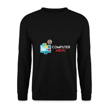 Service d’assistance informatique pour les médecins informaticiens - Sweat-shirt Unisexe - noir - Devant - Alina (178cm) & Michal (187cm)