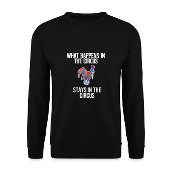 What happens in the circus stays in the circus management - Unisex Sweatshirt - black - Front - Alina (178cm) & Michal (187cm)