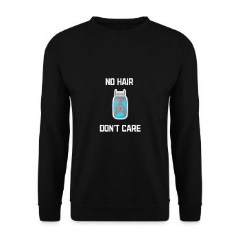 Funny Alopecia Hairless Shaved Dad Jokes - Unisex Sweatshirt - black - Front - Alina (178cm) & Michal (187cm)