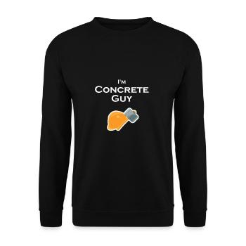 Ich Bin Beton Kerl Arbeiter Dachdecker Hardware - Unisex Pullover - Schwarz - Vorne - Alina (178cm) & Michal (187cm)
