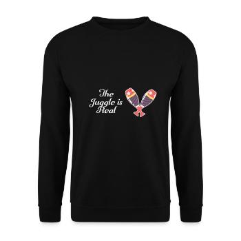 Das Jonglieren Ist Echt Jonglierringmaster - Unisex Pullover - Schwarz - Vorne - Alina (178cm) & Michal (187cm)