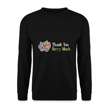 Merci Berry Much Vegan - Sweat-shirt Unisexe - noir - Devant - Alina (178cm) & Michal (187cm)