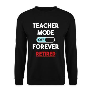 Teacher mode forever out of professors class in - Unisex Sweatshirt - black - Front - Alina (178cm) & Michal (187cm)