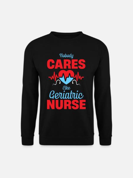 Niemand Kümmert Sich So Sehr Wie Altenpfleger Um - Unisex Pullover - Schwarz