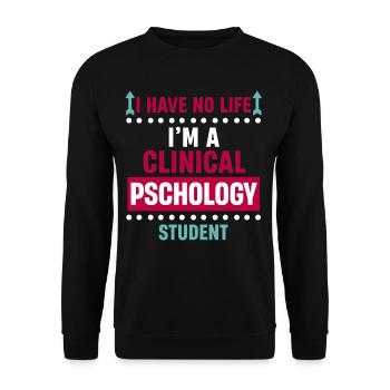 Je n’ai pas de vie, je suis un cerveau de - Sweat-shirt Unisexe - noir - Devant - Alina (178cm) & Michal (187cm)
