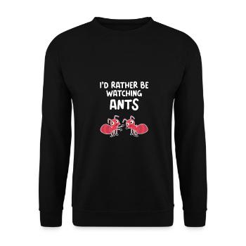 I prefer to watch ant keepers - Unisex Sweatshirt - black - Front - Alina (178cm) & Michal (187cm)