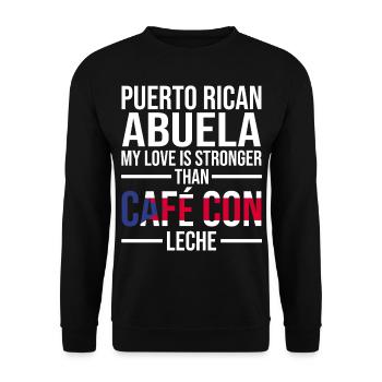 Puerto Rico Flagge | Puerto Ricaner Geschenkideen - Unisex Pullover - Schwarz - Vorne - Alina (178cm) & Michal (187cm)