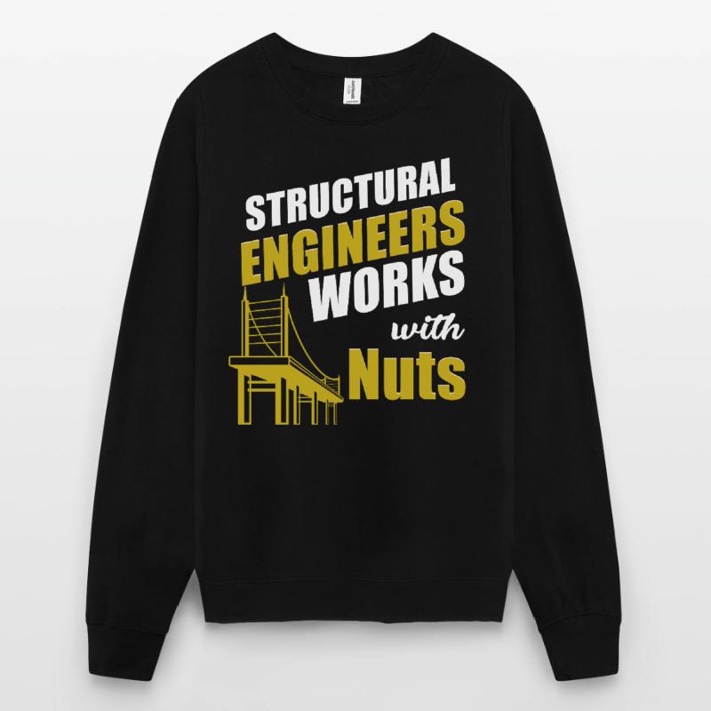 Construction carpenter structural engineer working with nuts Unisex Sweatshirt
