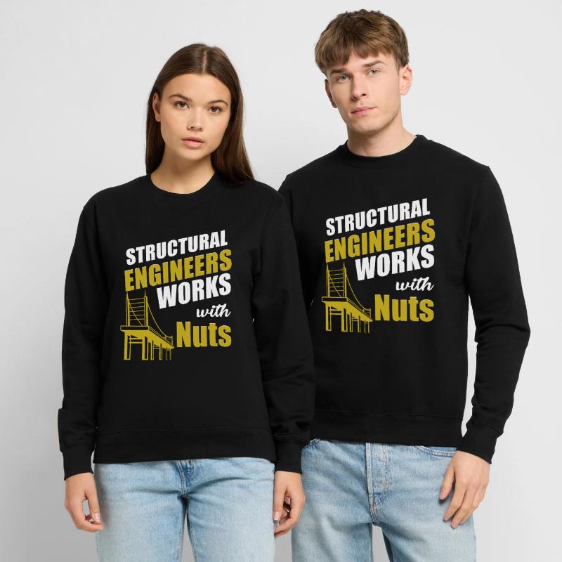 Construction carpenter structural engineer working with nuts Unisex Sweatshirt