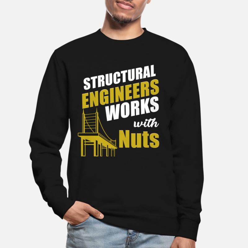 Construction carpenter structural engineer working with nuts Unisex Sweatshirt