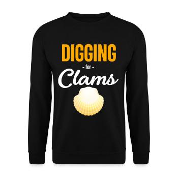 digging for mussels, oysters, mussels, - Unisex Sweatshirt - black - Front - Alina (178cm) & Michal (187cm)