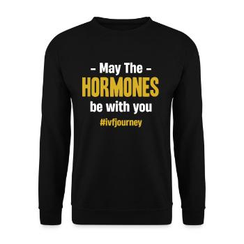 Que les hormones soient avec vous. FIV, - Sweat-shirt Unisexe - noir - Devant - Alina (178cm) & Michal (187cm)