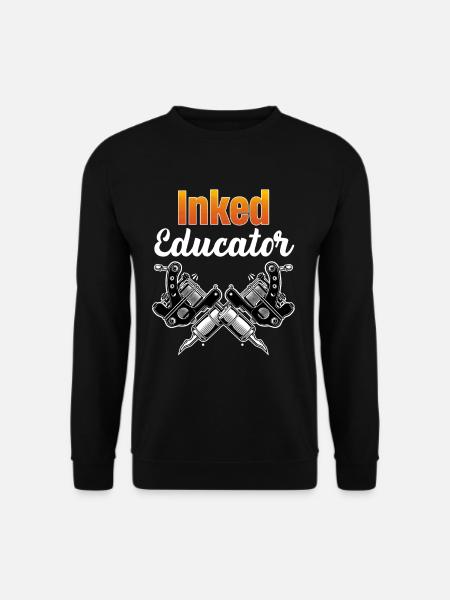 Tatoveret pædagog Tatoveret lærerprofessor - Unisex sweater - sort