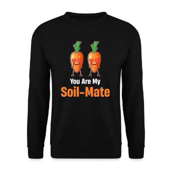 Du Bist Mein Soil-mate Karottenwurzelfrüchte - Unisex Pullover - Schwarz - Vorne - Alina (178cm) & Michal (187cm)