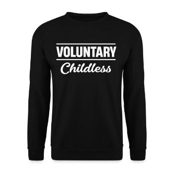 Volunteer Childless Funny Childfree - Unisex Sweatshirt - black - Front - Alina (178cm) & Michal (187cm)