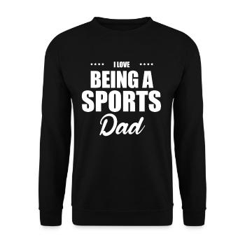 J’adore être un papa sportif, la gymnastique, - Sweat-shirt Unisexe - noir - Devant - Alina (178cm) & Michal (187cm)
