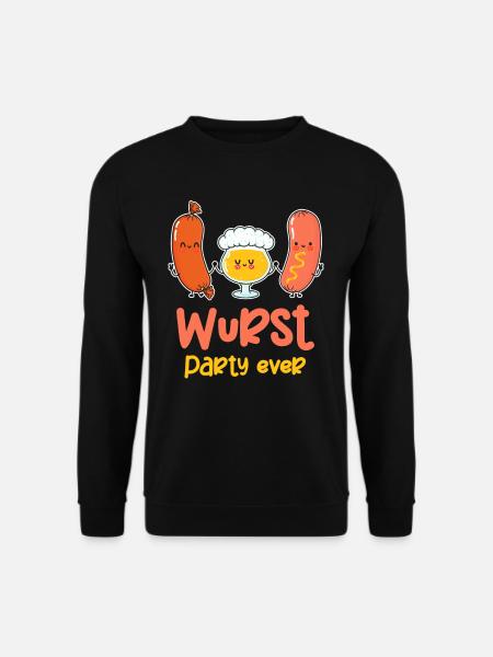 Wurst Party Ever Deutsche Wurst Deutsch Bratwurst - Unisex Pullover - Schwarz
