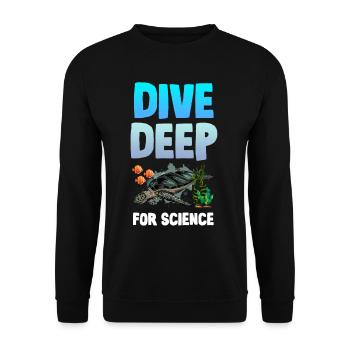 Dive deep into the science of a fun - Unisex Sweatshirt - black - Front - Alina (178cm) & Michal (187cm)