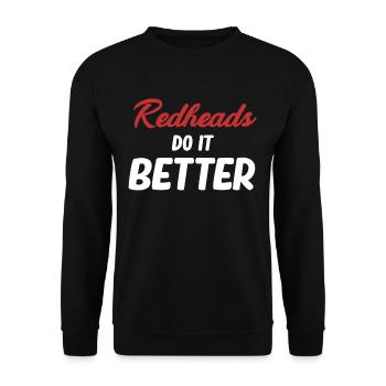 Redheads do better Irish Irish St. - Unisex Sweatshirt - black - Front - Alina (178cm) & Michal (187cm)