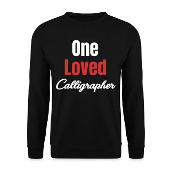 A Beloved Calligrapher Funny Craftsman - Unisex Sweatshirt - black - Front - Alina (178cm) & Michal (187cm)