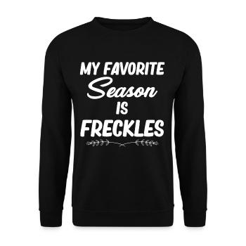 My favorite season is freckles - Unisex Sweatshirt - black - Front - Alina (178cm) & Michal (187cm)
