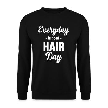 Jeder Tag Ist Ein Guter Haartag Rothaarige - Unisex Pullover - Schwarz - Vorne - Alina (178cm) & Michal (187cm)