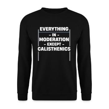 Tout avec modération, sauf les haltérophiles de gymnastique suédoise - Sweat-shirt Unisexe - noir - Devant - Alina (178cm) & Michal (187cm)