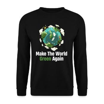 Make The World Great Again Schutz Klimawandel - Unisex Pullover - Schwarz - Vorne - Alina (178cm) & Michal (187cm)