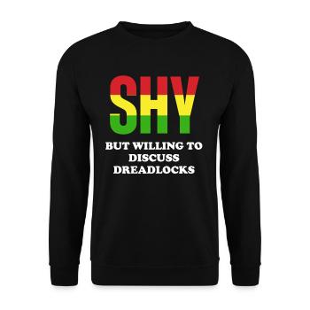 Timide mais prêt à parler de dreadlocks - Sweat-shirt Unisexe - noir - Devant - Alina (178cm) & Michal (187cm)