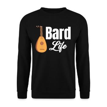 Bard Life, Lute Player, String Musician, Mandolinist - Unisex Sweatshirt - black - Front - Alina (178cm) & Michal (187cm)