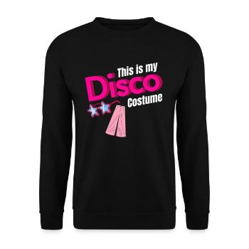 This Is My Disco Costume Groovy Vintage Jukebox - Unisex Sweatshirt - black - Front - Alina (178cm) & Michal (187cm)