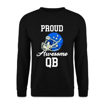 Fier Awesome Qb Quarterback Coup d’envoi de football - Sweat-shirt Unisexe - noir - Devant - Alina (178cm) & Michal (187cm)