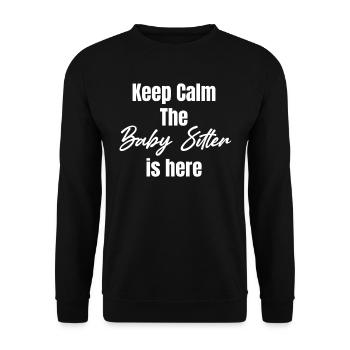 Restez calme, la baby-sitter est là - Sweat-shirt Unisexe - noir - Devant - Alina (178cm) & Michal (187cm)