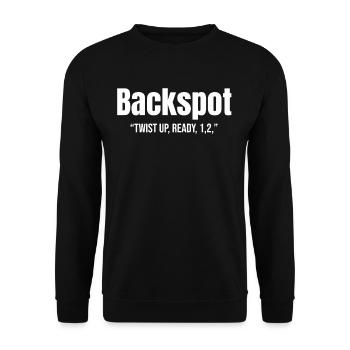 Backspot "Twist Up, Ready, 1.2" Athlete Spotter - Unisex Sweatshirt - black - Front - Alina (178cm) & Michal (187cm)