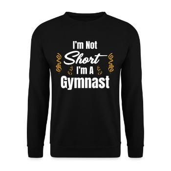 Ich Bin Nicht Klein, Ich Bin Ein Turner, Ein - Unisex Pullover - Schwarz - Vorne - Alina (178cm) & Michal (187cm)