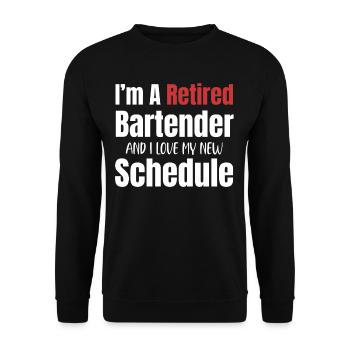 Je suis un barman à la retraite et j’adore - Sweat-shirt Unisexe - noir - Devant - Alina (178cm) & Michal (187cm)