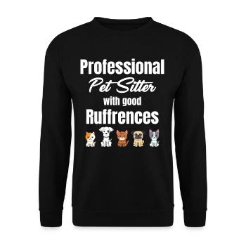 Pet sitter professionnel avec de bonnes fioritures - Sweat-shirt Unisexe - noir - Devant - Alina (178cm) & Michal (187cm)