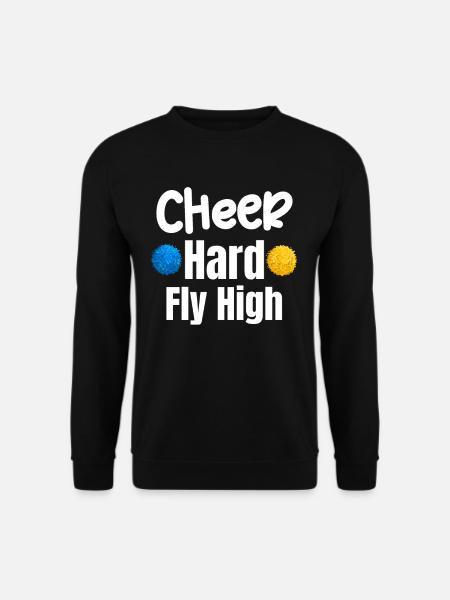 Cheer Hard Fly High Funny Flyer Football Backspot - Unisex Pullover - Schwarz