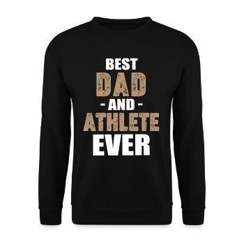 Best dad and athlete of all time - Unisex Sweatshirt - black - Front - Alina (178cm) & Michal (187cm)