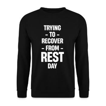 Trying to recover from rest days Fr-yay - Unisex Sweatshirt - black - Front - Alina (178cm) & Michal (187cm)